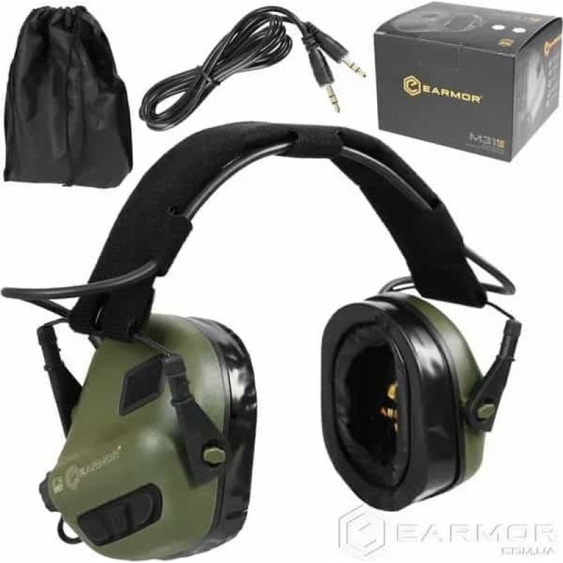 Наушники активные Earmor M31 Plus (M31-FG Plus) Green Масло