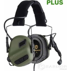 Наушники активные Earmor M32 Plus (M32-FG Plus) Green с гарнитурой
