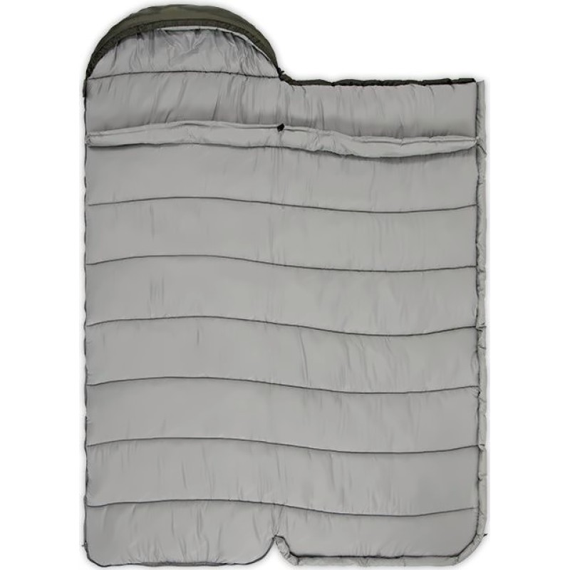 Спальник с капюшоном Naturehike U250S NH20MSD07, (0°C), левый Зеленый
