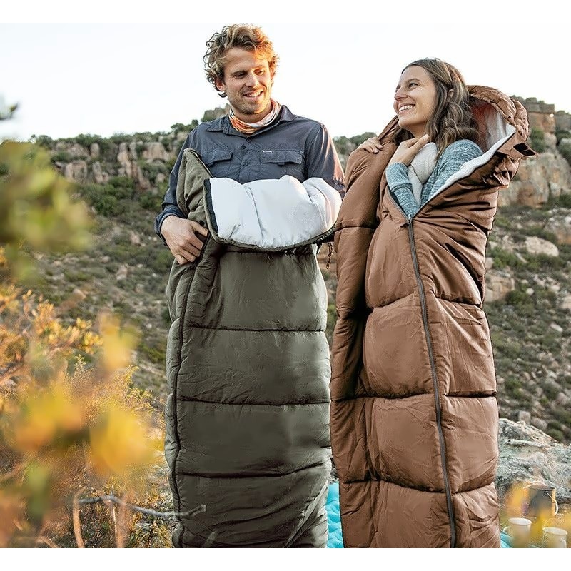 Спальник с капюшоном Naturehike U250S NH20MSD07, (0°C), левый Зеленый