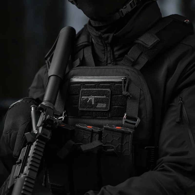 Патч нашивка AR-15 Velcro/PVC Black
