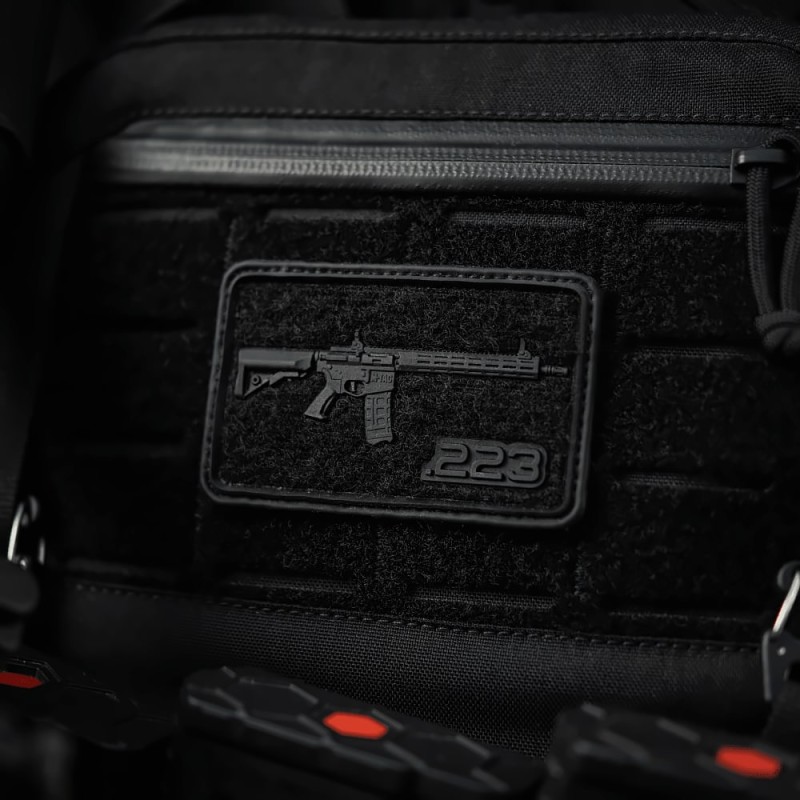 Патч нашивка AR-15 Velcro/PVC Black