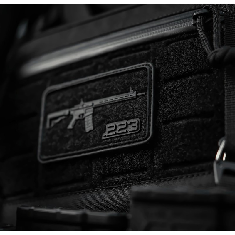 Патч нашивка AR-15 Velcro/PVC Black