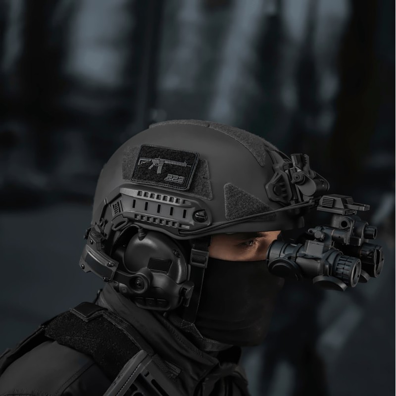 Патч нашивка AR-15 Velcro/PVC Black