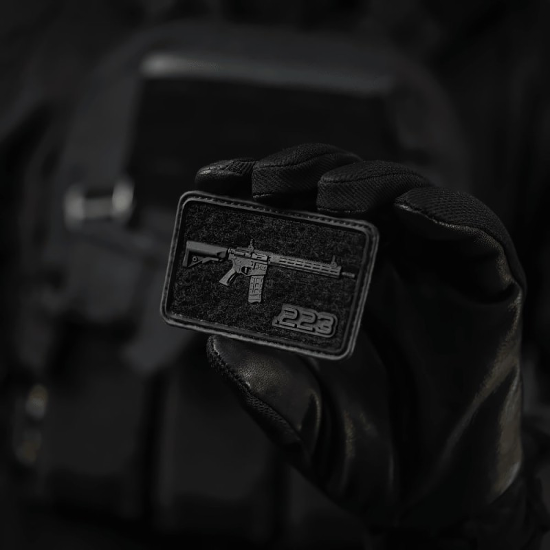 Патч нашивка AR-15 Velcro/PVC Black