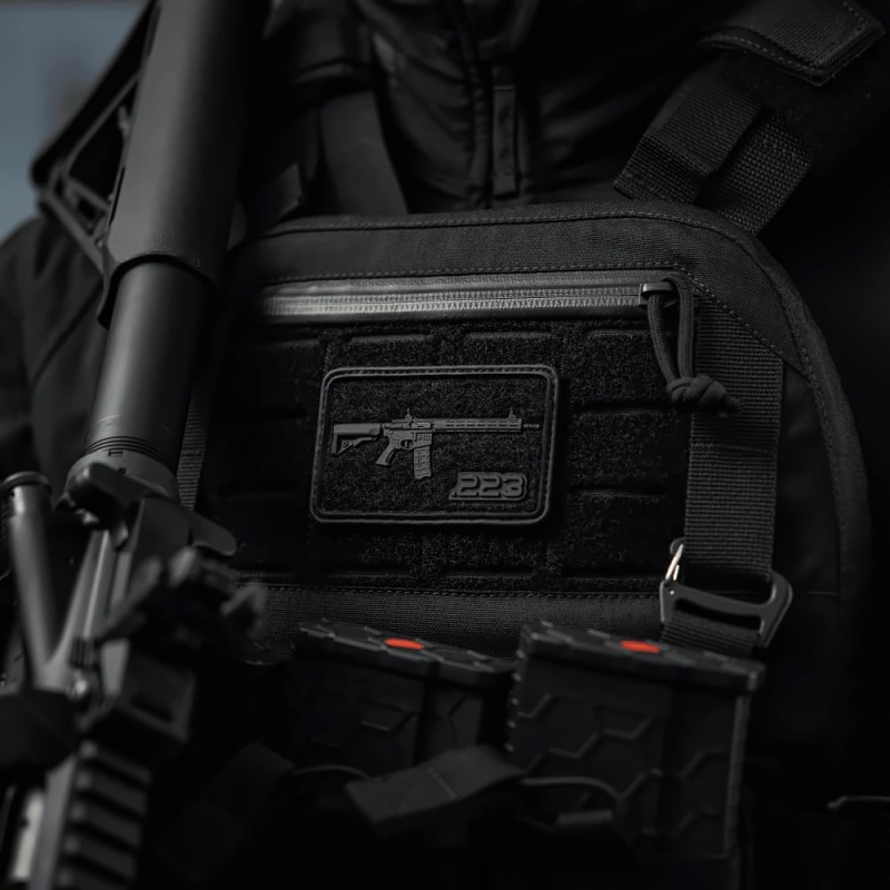 Патч нашивка AR-15 Velcro/PVC Black