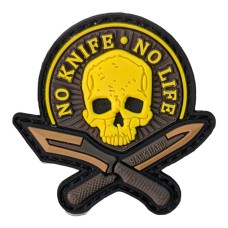Патч No Knife No Life ПВХ Yellow/Brown