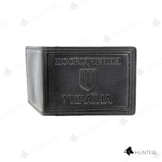 Обкладинка шкіряна "Посвідчення Україна" Чорний