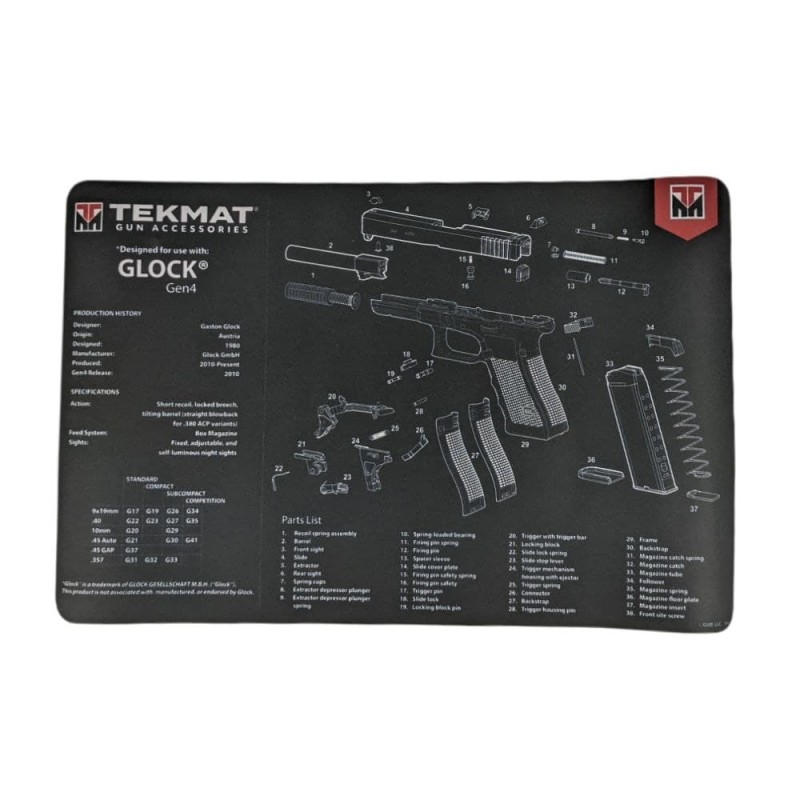 Килимок для чищення Tekmat Glock Gen4 28х43см