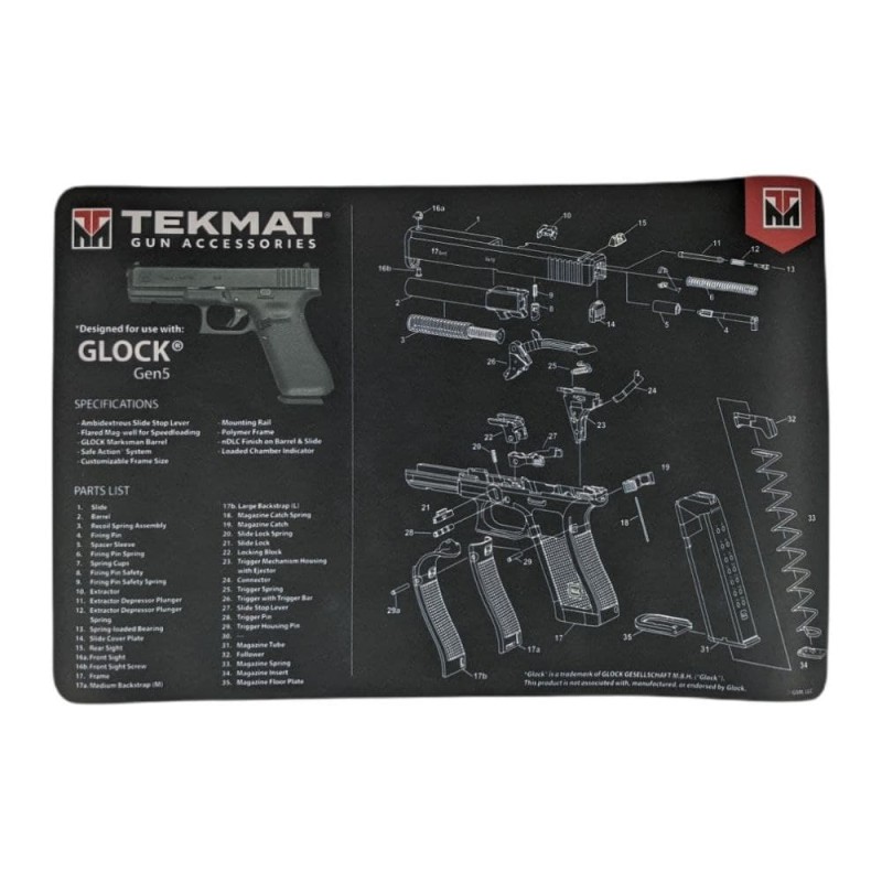 Килимок для чищення Tekmat Glock Gen5 28х43см