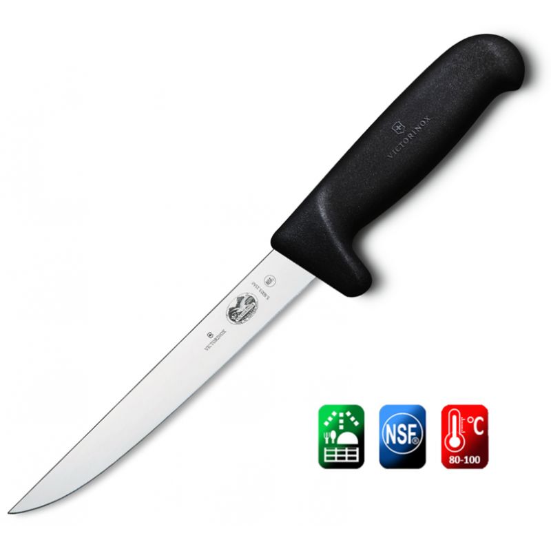 Кухонний ніж Victorinox Fibrox Boning лезо 15см Safety Grip Чорний