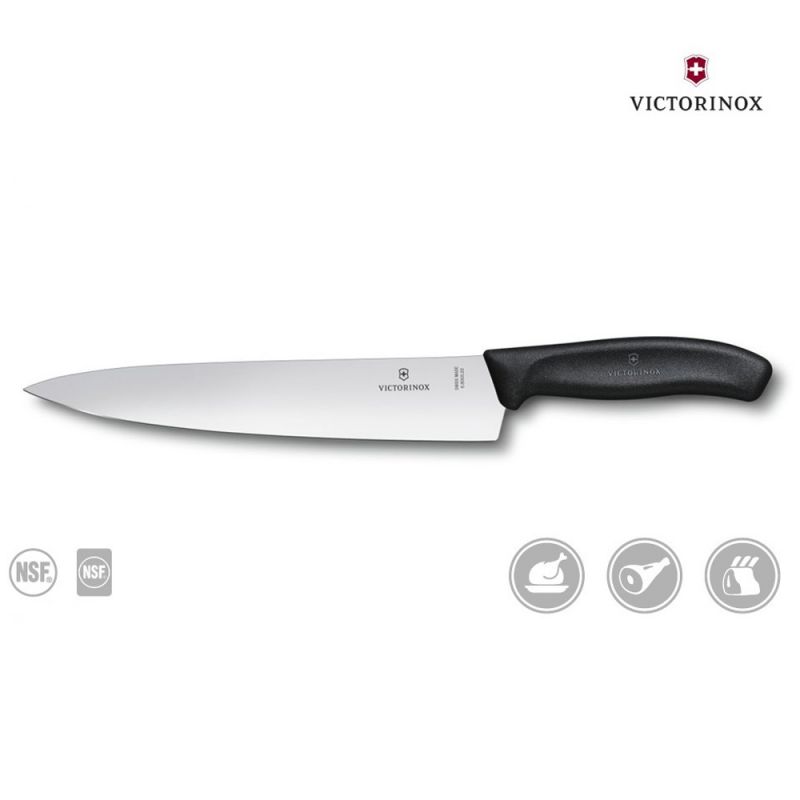 Кухонний ніж Victorinox SwissClassic Carving лезо 22см Чорний