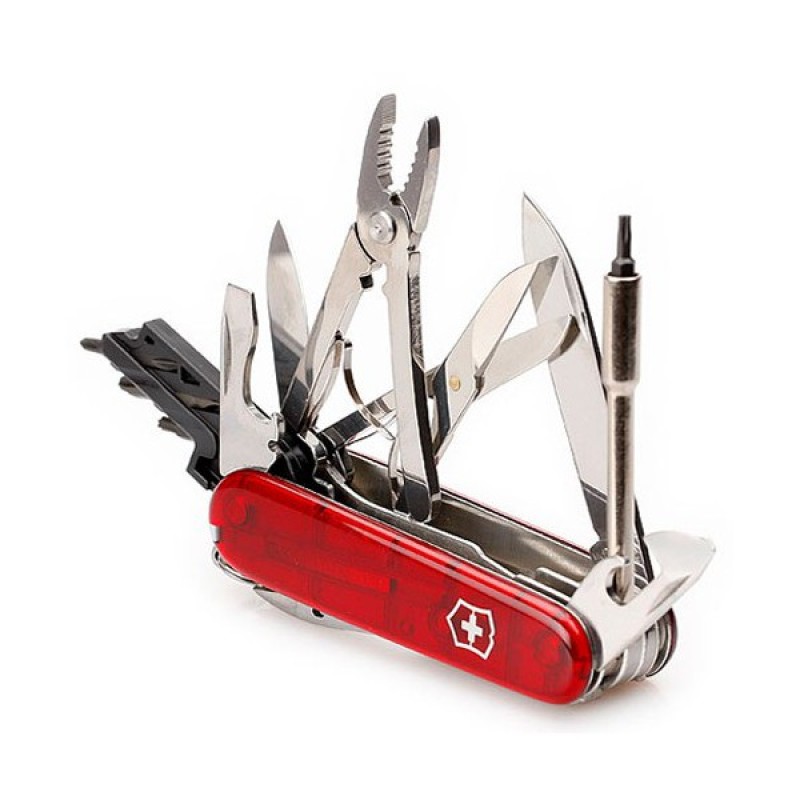 Ніж Victorinox Cybertool M 91мм Червоний прозорий