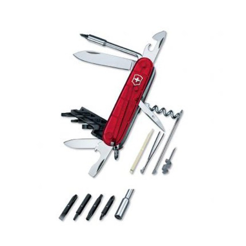 Ніж Victorinox Cybertool S 91мм Червоний прозорий