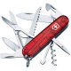 Ніж Victorinox Huntsman 91мм Червоний прозорий