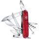 Ніж Victorinox Huntsman 91мм Червоний прозорий