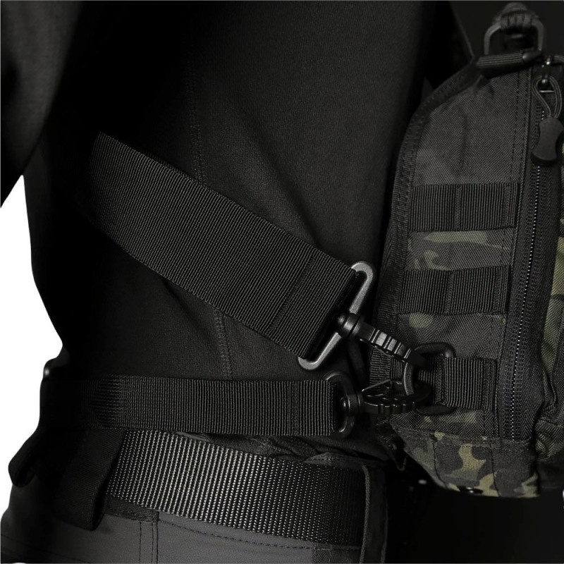 Сумка тактична однолямочна Adapt | Camo-tec Black MTP Чорний