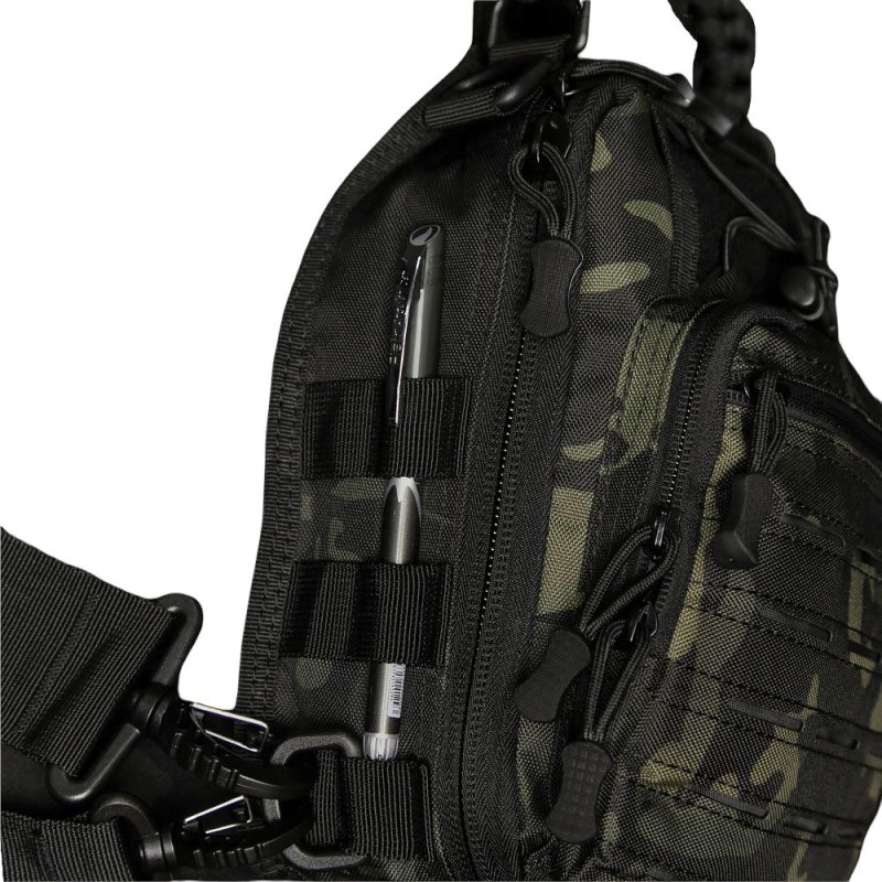 Сумка тактична однолямочна Adapt | Camo-tec Black MTP Чорний