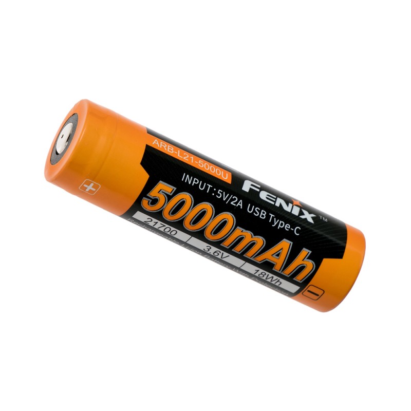 Акумулятор FENIX 21700 5000mAh 3,7V захист micro usb зарядка