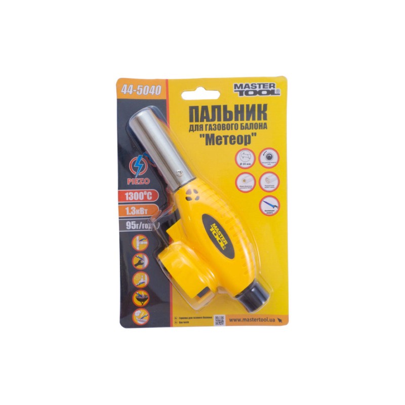 Пальник газовий з пєнзопідпалом MasterTool - Метеор