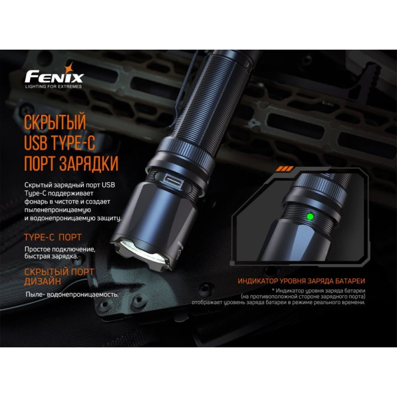 Ліхтар ручний Fenix TK20R V2.0 (біле, зелене, червоне світло)