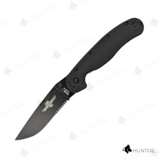 Ніж складний Ontario RAT-1 Folder, напівсерейтор (8847) Чорний