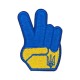 Шеврон "Victory hand" (7,5x5,5см) липучка Жовто-блакитний