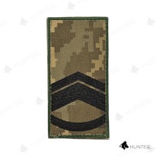 Погони ЗСУ (ст.прапорщик - майстер-сержант) на липучці чорна нитка з кантом Піксель