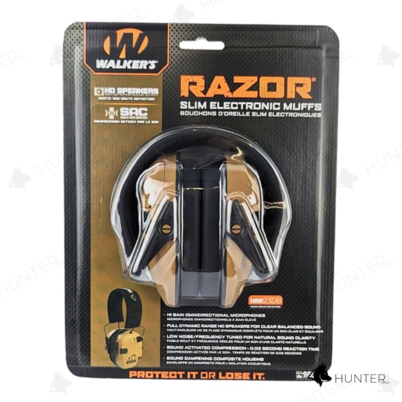 Навушники активні Walkers Razor Slim Battle Brown Коричневий