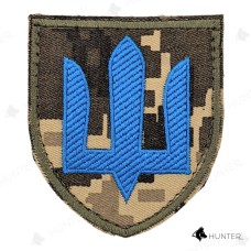 Шеврон ЗСУ Механізовані війська (тризуб) липучка Піксель