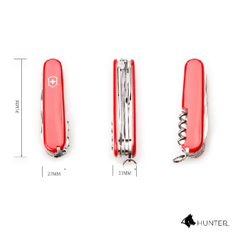 Ніж Victorinox Huntsman 91мм (15 функцій) Блістер Червоний