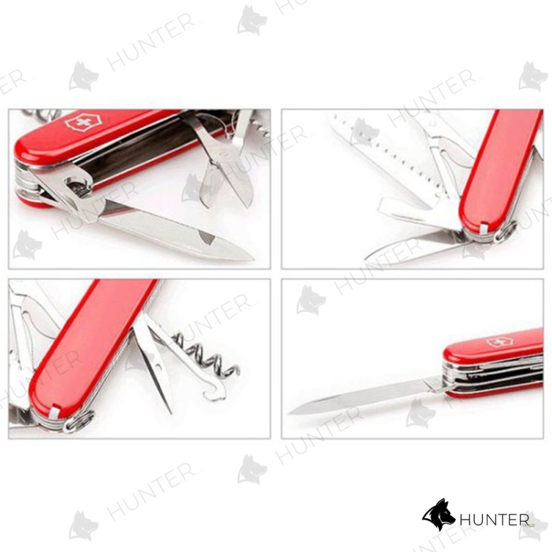 Ніж Victorinox Huntsman 91мм (15 функцій) Блістер Червоний