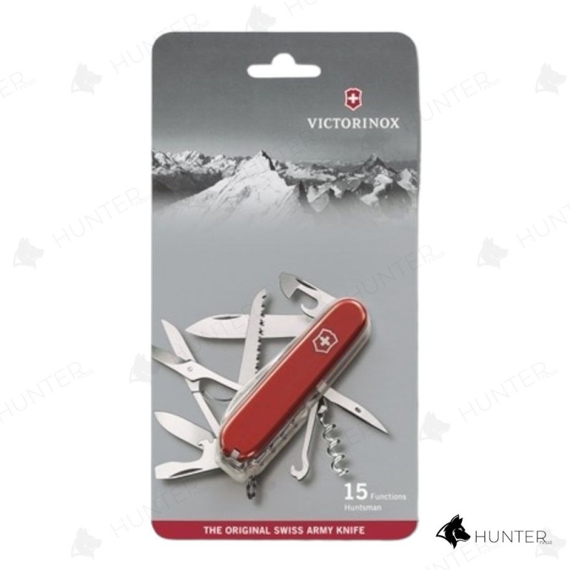 Ніж Victorinox Huntsman 91мм (15 функцій) Блістер Червоний