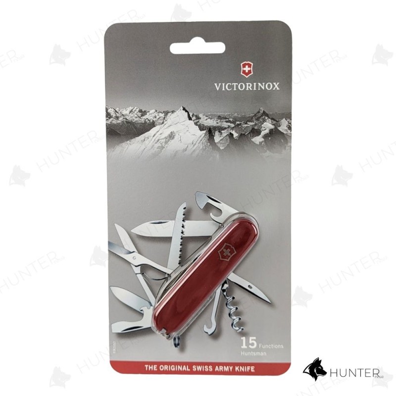 Ніж Victorinox Huntsman 91мм (15 функцій) Блістер Червоний