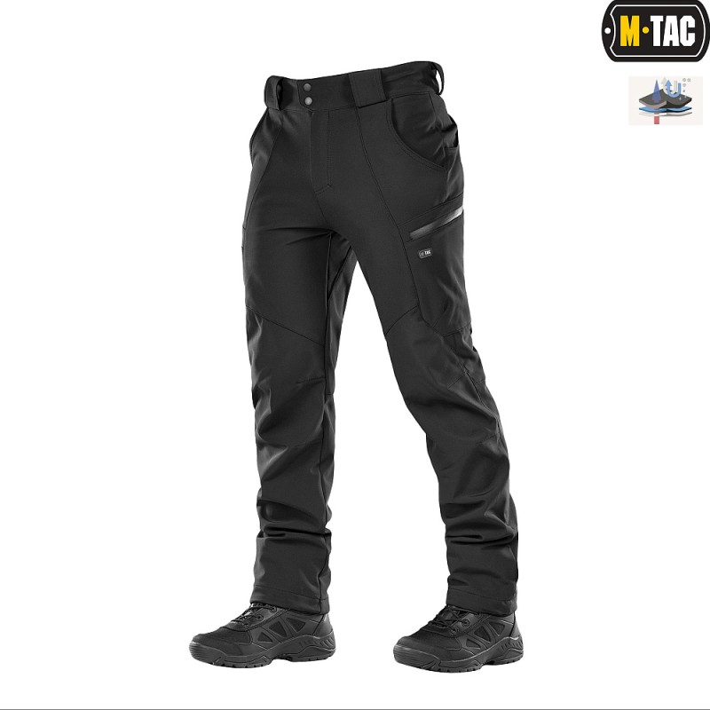 Штани M-Tac Soft Shell Winter Black Чорний