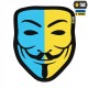 Патч Anonymous Black/Yellow/Blue