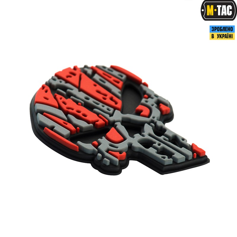 Патч Ukrainian Punisher 3D PVC Red/Black