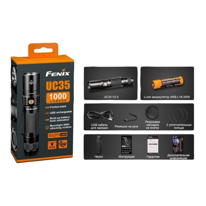 Ліхтар ручний Fenix UC35 V2.0 (XP-L HI V3)