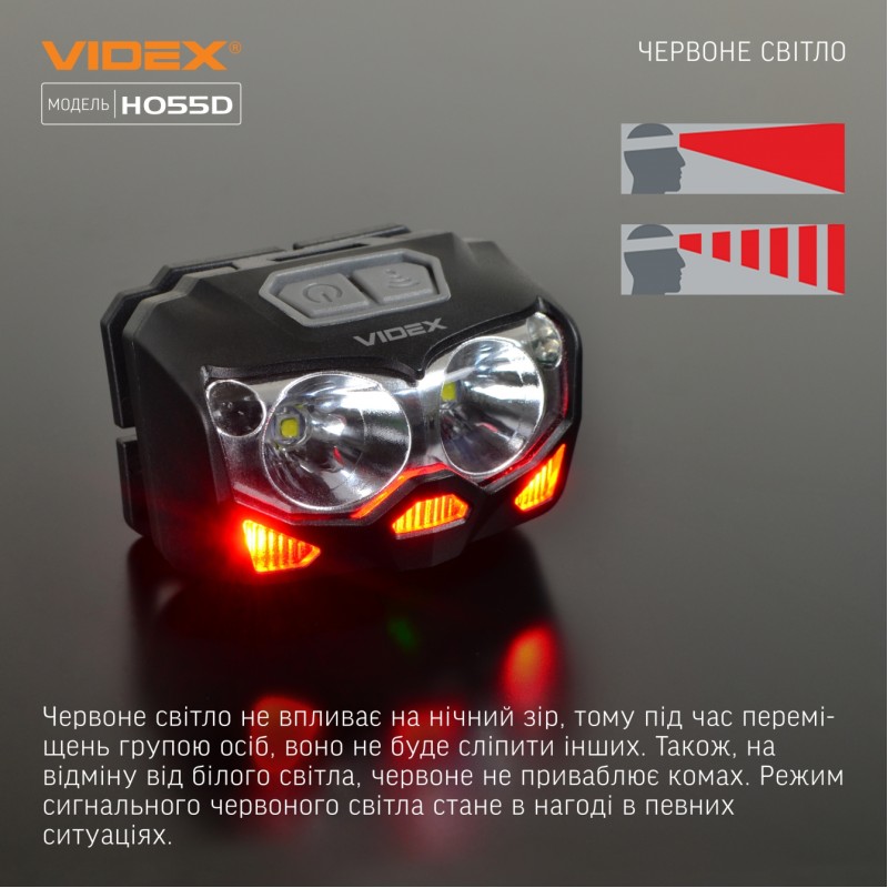 Ліхтар на голову VIDEX VLF-H055D (500Lm)
