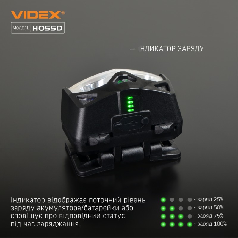 Ліхтар на голову VIDEX VLF-H055D (500Lm)