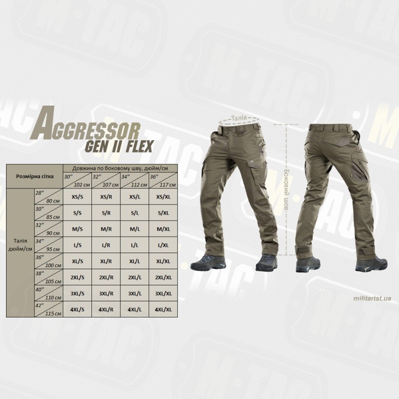 Штани M-Tac Aggressor Gen.II Flex Dark Olive Олива