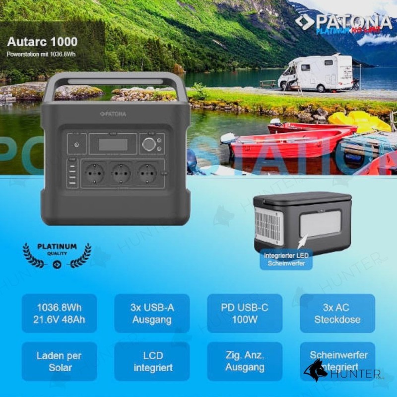 Зарядна станція PATONA Platinum Powerstation Autarc 1000W