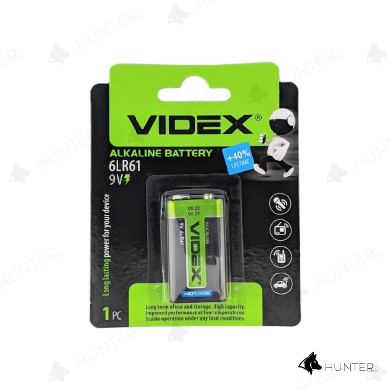 Батарейка крона Videx 6LR61/9V