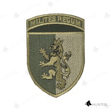 Шеврон 24 ОМБр "MILITES REGUM" липучка Олива