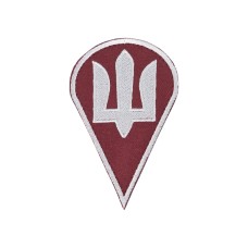 Шеврон ДШВ (тризуб) липучка Бордовий