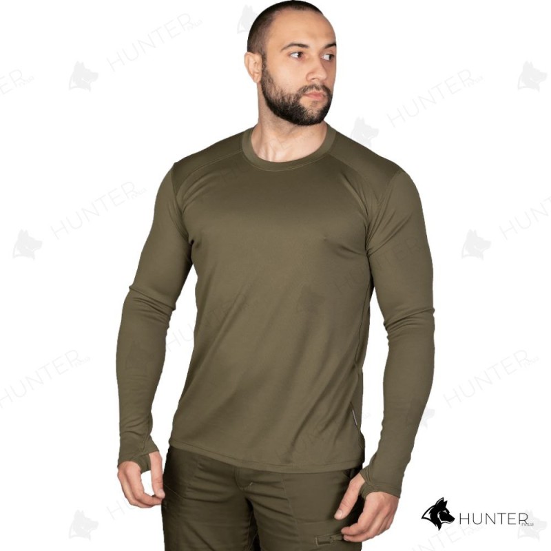 Футболка довгим рукавом Long sleeve Chiton CoolPass Antistatic Олива