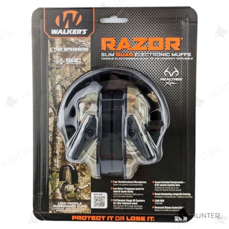 Навушники активні Walkers Razor Slim Realtree Xtra Camo Камуфляж