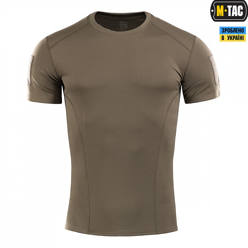 Футболка потовідвідна Athletic Velcro M-TAC Олива