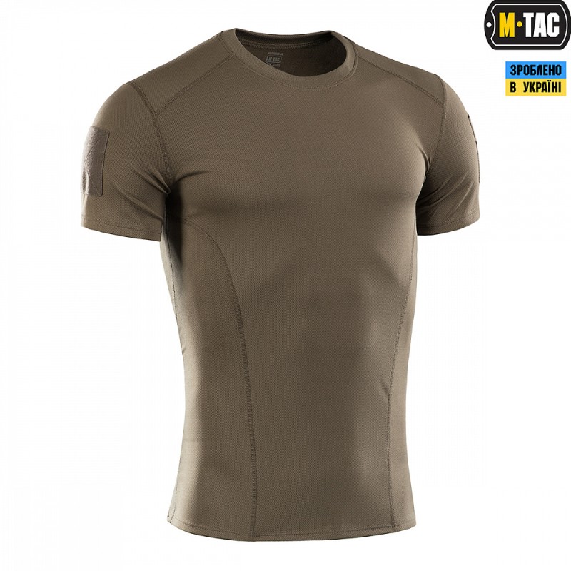 Футболка потовідвідна Athletic Velcro M-TAC Олива