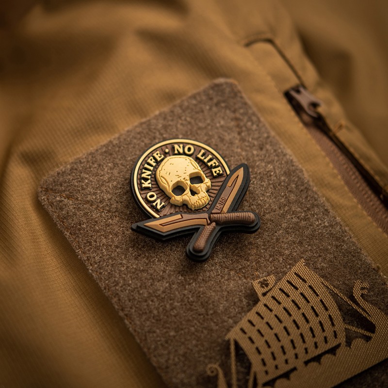 Патч No Knife No Life ПВХ Койот